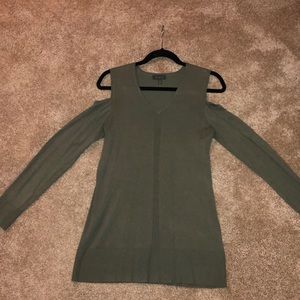 Small green off the shoulder sweater
